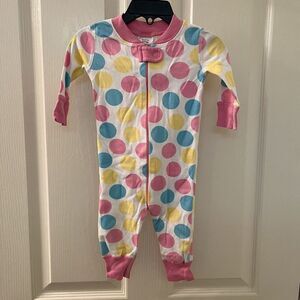 Hanna Andersson Baby Zip Sleeper Polka Dot Organic Size 60 US 6-9 Months